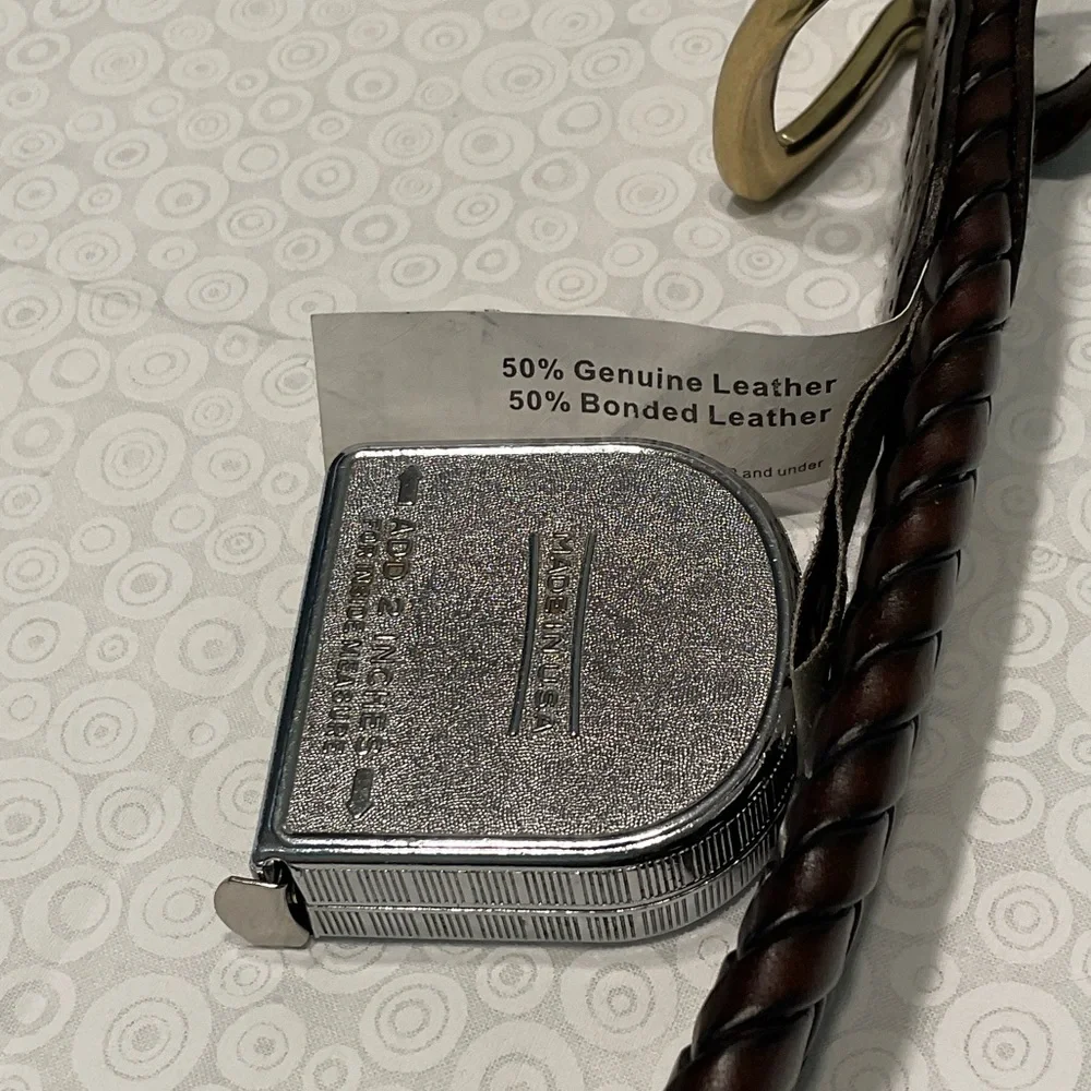 Braided Leather Belt - Brown - Picture 6 of 7